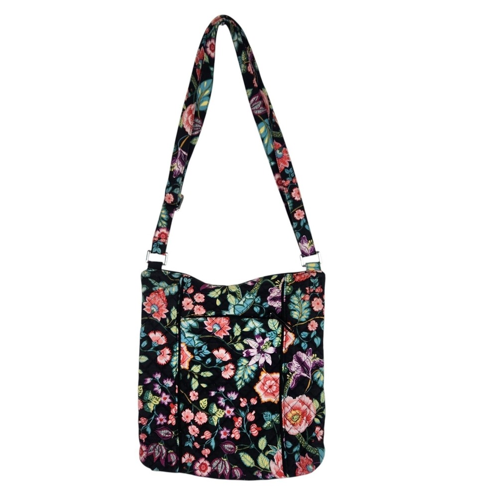 VERA BRADLEY Floral Crossbody Bag Womens Medium Multicolor Cotton Quilted Purse - Picture 4 of 10